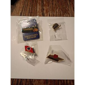 Tennessee State Pin Lot Enamel Hat Lapel Pins Souvenir Set 4pc NEW
